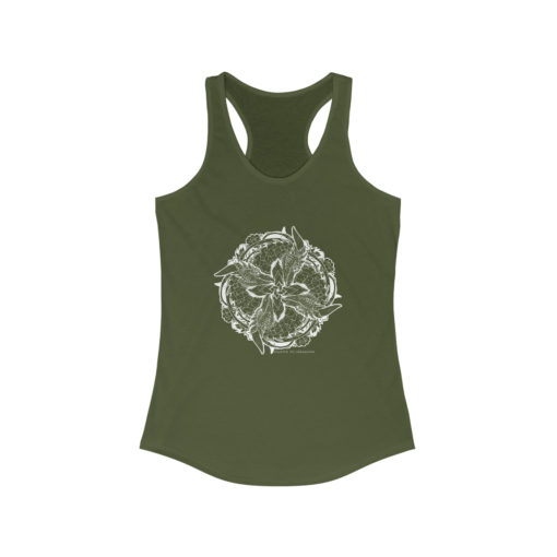 Color of Dragons lineart - Women's Ideal Racerback Tank - Image 4