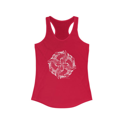 Color of Dragons lineart - Women's Ideal Racerback Tank - Image 7