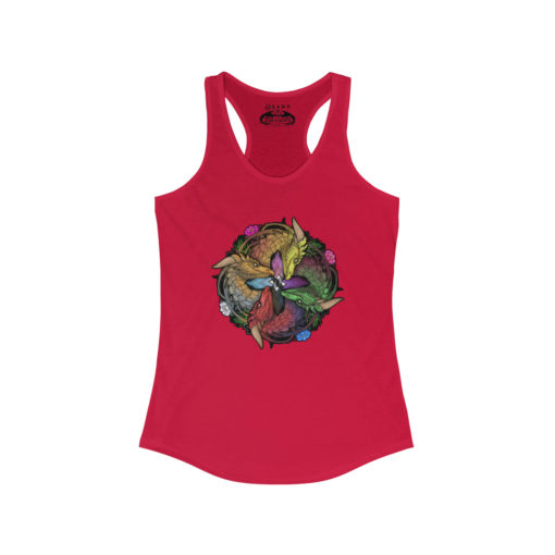 Color of Dragons - Progress Pride Women's Ideal Racerback Tank - Image 7