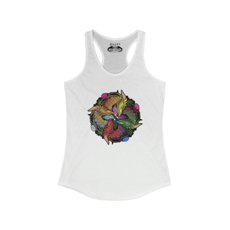 Color of Dragons - Progress Pride Women's Ideal Racerback Tank