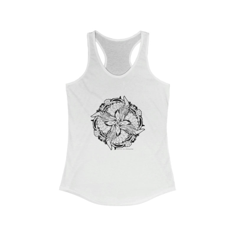 Color of Dragons lineart - Women's Ideal Racerback Tank