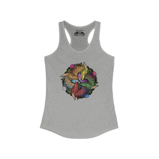 Color of Dragons - Progress Pride Women's Ideal Racerback Tank - Image 3