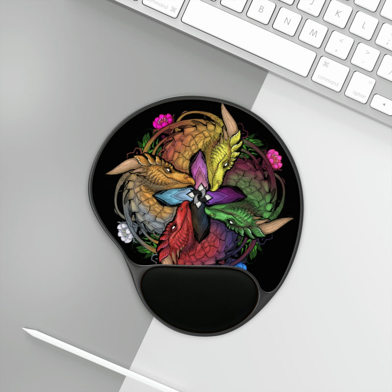 Color of Dragons - Pride Mouse Pad With Wrist Rest