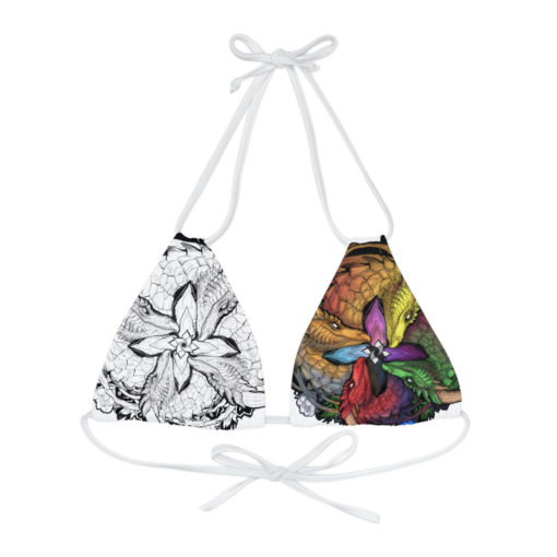 Color of Dragons - Strappy Triangle Bikini Top - Image 2