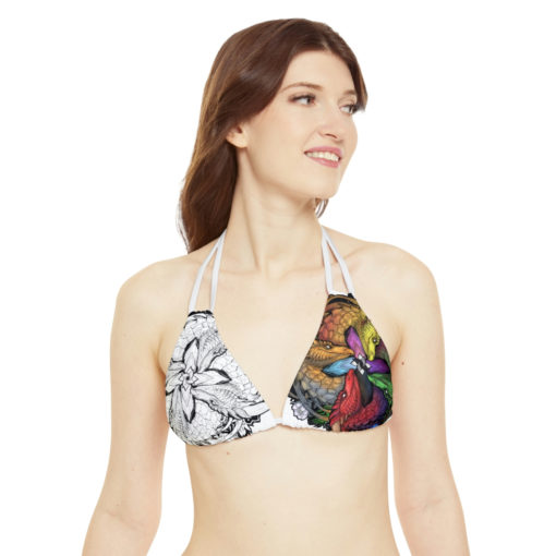 Color of Dragons - Strappy Triangle Bikini Top - Image 4