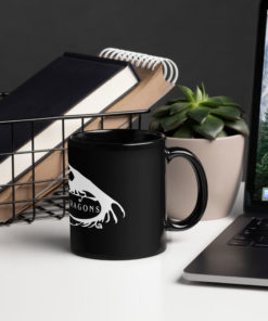 Drawn To Dragons Black Glossy Mug