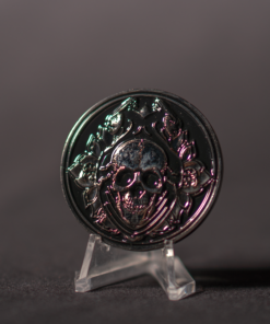 Skull With Owls 3D Coin Side