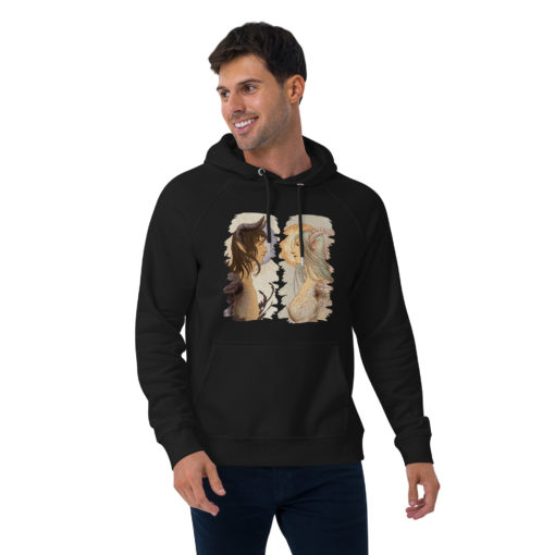 The Sun and Moon Unisex eco raglan hoodie - Image 3