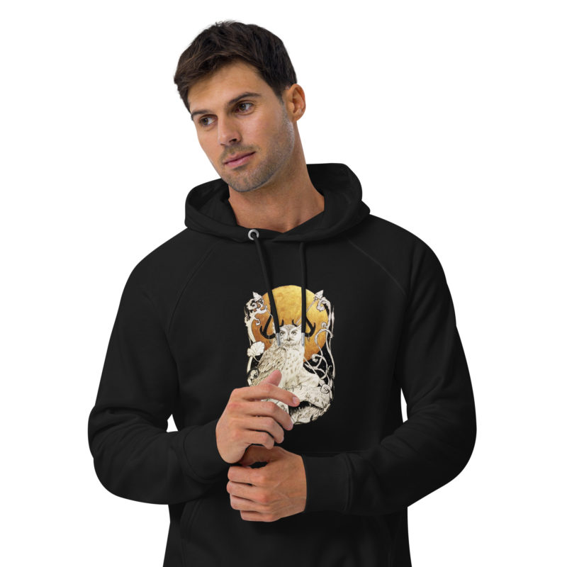 Nocturne Unisex eco raglan hoodie