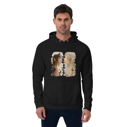 The Sun and Moon Unisex eco raglan hoodie - Image 2