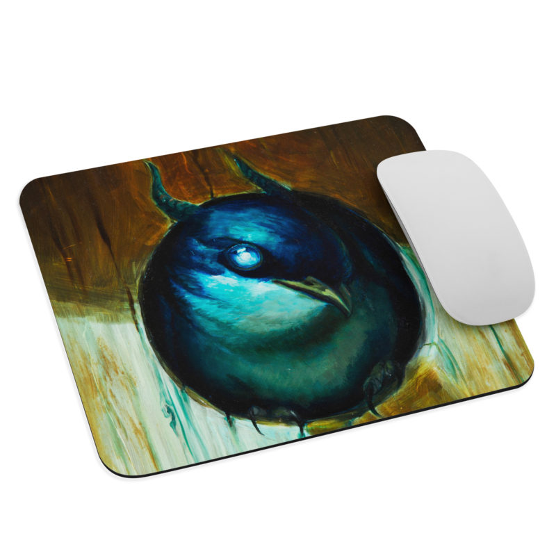 Little Blue Spirit Bird Mouse pad
