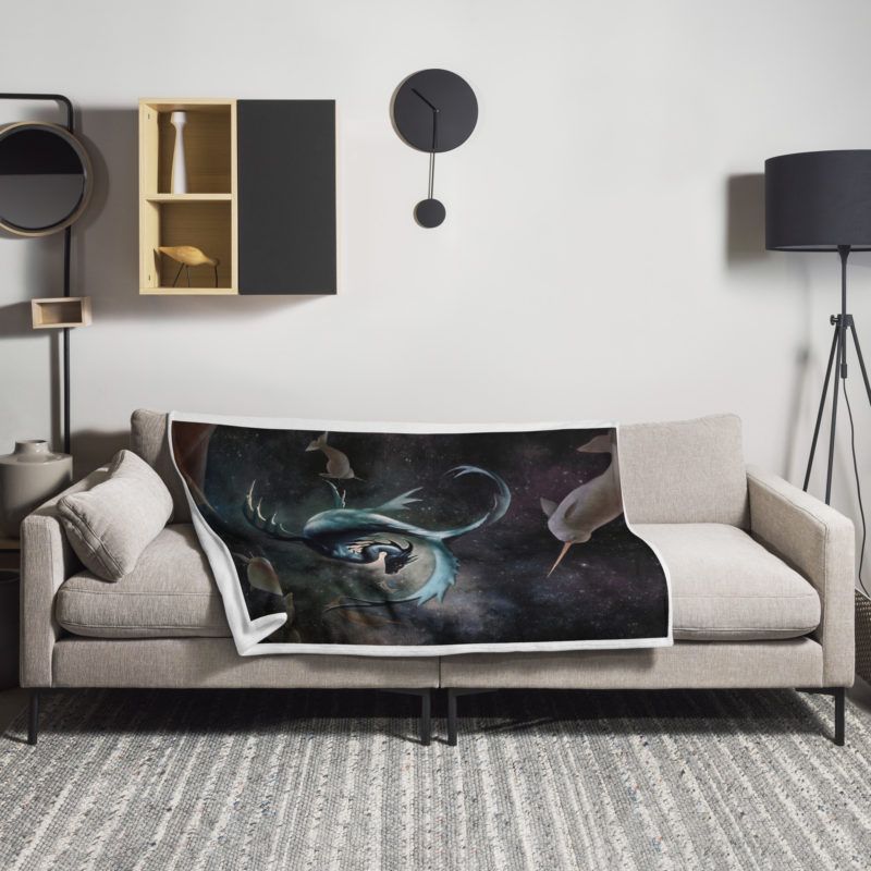 Cosmic Seas Throw Blanket