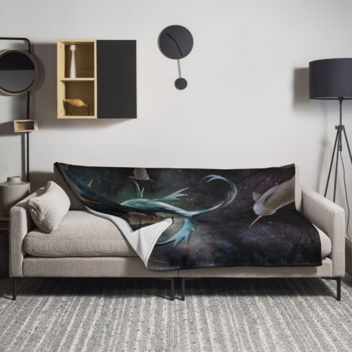 Cosmic Seas Throw Blanket - Image 2