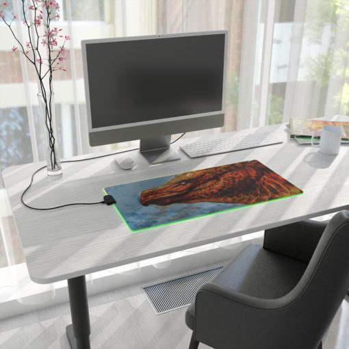 Red Dragon head LED Gaming Mouse Pad