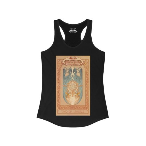 Tarot - Two of Swords -Women's Ideal Racerback Tank - Image 3