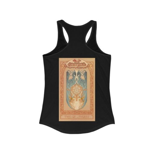 Tarot - Two of Swords -Women's Ideal Racerback Tank - Image 4