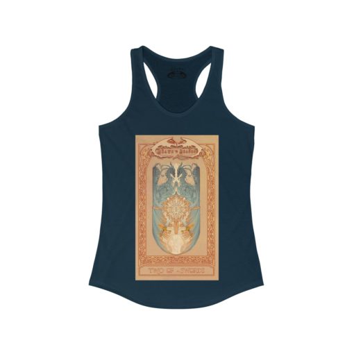 Tarot - Two of Swords -Women's Ideal Racerback Tank - Image 21