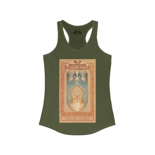Tarot - Two of Swords -Women's Ideal Racerback Tank - Image 9