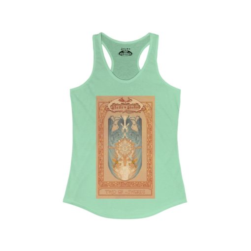 Tarot - Two of Swords -Women's Ideal Racerback Tank - Image 11