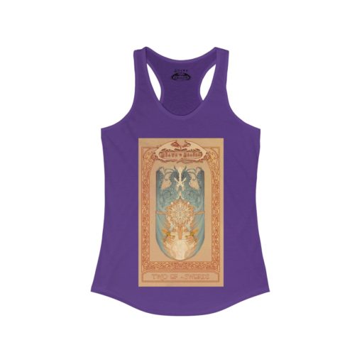 Tarot - Two of Swords -Women's Ideal Racerback Tank - Image 23