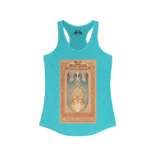 Tarot - Two of Swords -Women's Ideal Racerback Tank - Image 15