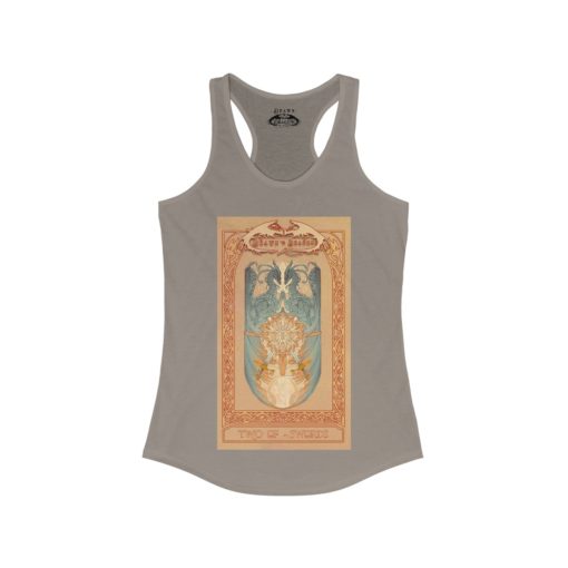 Tarot - Two of Swords -Women's Ideal Racerback Tank - Image 7