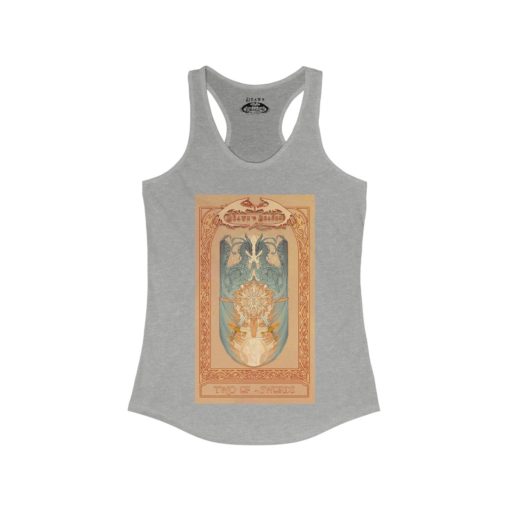 Tarot - Two of Swords -Women's Ideal Racerback Tank - Image 5