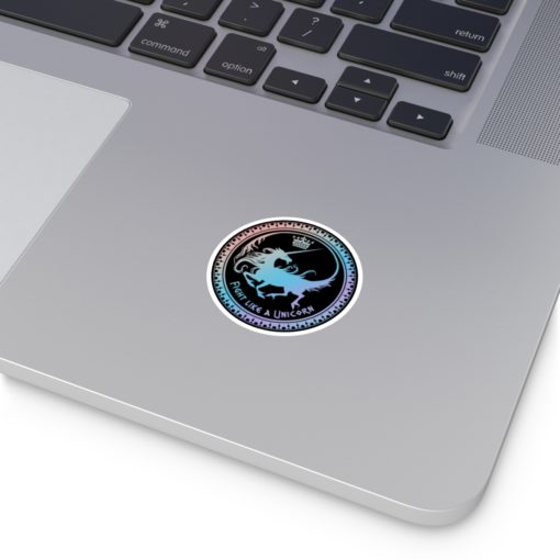 Pride - Fight like a Unicorn - Round Stickers, IndoorOutdoor - Image 2