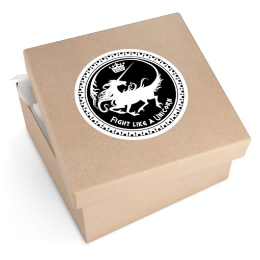 Fight like a Unicorn - Round Stickers, IndoorOutdoor - Image 2