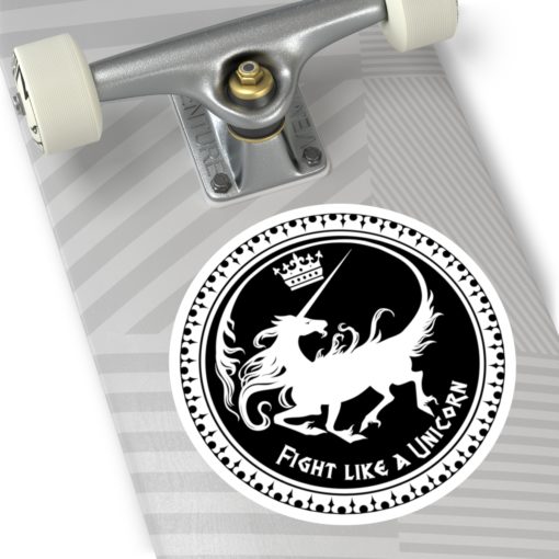 Fight like a Unicorn - Round Stickers, IndoorOutdoor - Image 3