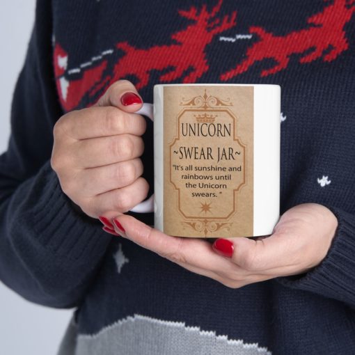 Fight Like a Unicorn - Ceramic Mug, (11oz, 15oz) - Image 12