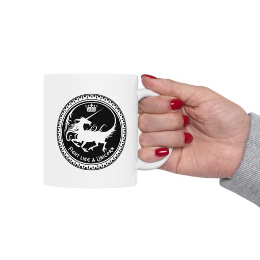 Fight Like a Unicorn - Ceramic Mug, (11oz, 15oz) - Image 13