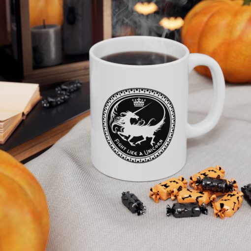 Fight Like a Unicorn - Ceramic Mug, (11oz, 15oz) - Image 7