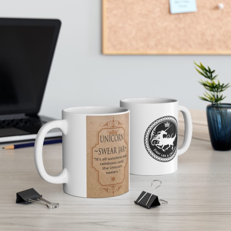 Fight Like a Unicorn - Ceramic Mug, (11oz, 15oz)