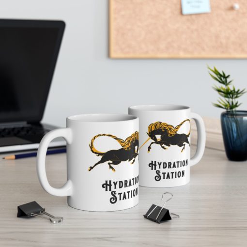 Unicorn Hydration Station - Ceramic Mug, (11oz, 15oz)