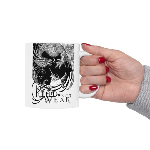 Kind Not Weak - Ceramic Mug, (11oz, 15oz) - Image 13