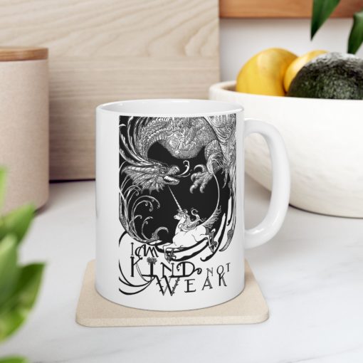 Kind Not Weak - Ceramic Mug, (11oz, 15oz) - Image 8