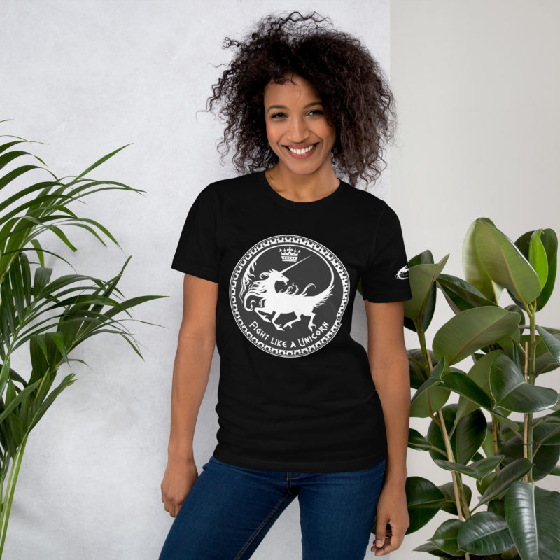 Fight Like A Unicorn Unisex t-shirt