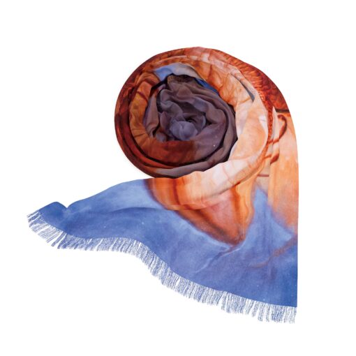Daughter of the Cosmos - Artistic Light Scarf - Unique Colorful Design for Everyday Elegance - Image 3
