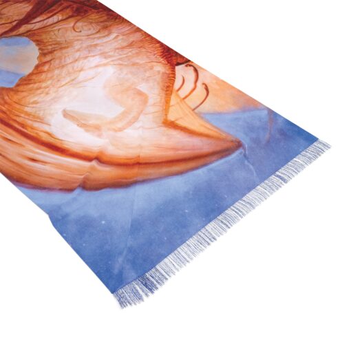 Daughter of the Cosmos - Artistic Light Scarf - Unique Colorful Design for Everyday Elegance - Image 4