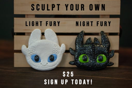 Night Fury Day Activity 4pm - 5:30pm - Sculpt your own Night Fury or Light Fury magnet (Copy)
